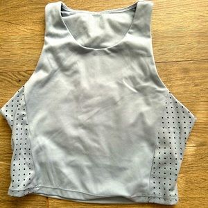 Light blue cropped workout tank